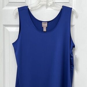 NWT New Chico’s Sleeveless Micro-feel Timeless Scoop-Neck Tank  Stratus Blue